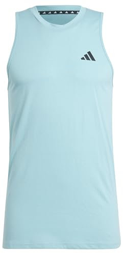 adidas Men's Train Essentials Feelready Training Sleeveless Tee, Mint ton/Black, L