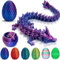 Drachenei mit Drache , MysteriöSes Artikuliertes Kristall Drachen Ei , 3D Drachen Zappelspielzeug , 3D Drache im Ei ,13cm Drachenei , 28cm Dragons für Kinder, Teenager (Laserviolett)