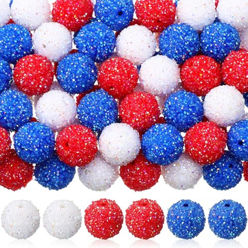 Huquary Strassperlen für Stifte, Schmuck, Zuckerperlen für Armbänder, runde Discokugeln, Kaugummi, gemischte Farben, runde Kristallperlen (elegante Farbe, 16 mm), 80 Stück