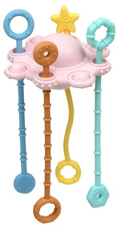 -Spielzeug, Silikon-zugschnur-aktivitätsspielzeug, Baby Sensorisches Spielzeug, Feinmotorik Aktivitäts Spielzeug, Babyschale Spielzeug Reisespielzeug, Mädchen Junge Geschenk