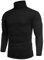 COOFANDY Men's Turtleneck Jumper Roll Neck Tops Turtle Neck Sweaters Slim Fit Roll Neck Jumpers Long Sleeved Turtleneck Shirts Polo Neck Jumpers for Men Black S