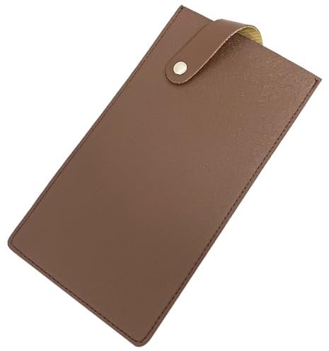 Buaak Knife Guard, 8.5 Inch PU Leather Sheath, Brown Sleeve for Knives and Meat Cleaver, Kitchen Knife Cover