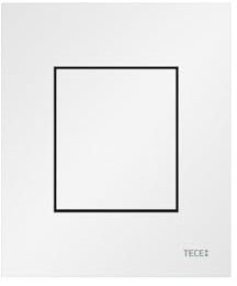 TECEnow Urinal-Betätigungsplatte, inkl. Kartusche, zum TECE-Druckspülgehäuse U1, 92424, Farbe: Weiß matt