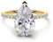 YDD 9ct/14ct/18ct Solid Gold Moissanite Engagement Rings for Women, 1-3CT Center Round/Oval/Pear/Radiant Cut Bridal Set Silver Wedding Anniversary Promise Band for Her Wife Girlfriend (Pear Cut)