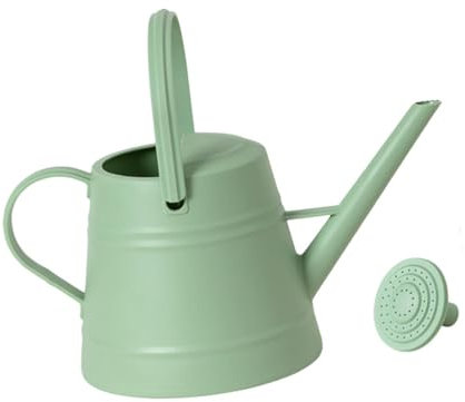 Sharplace Garten Gießkanne 3.8 L, Kunststoff handliche Gießkanne mit abnehmbarem Sprühkopf und langem Auslauf, Gartenblumenkanne Ideal zum Gießen von Blumen, Pflanzen & Bäumen, Grün
