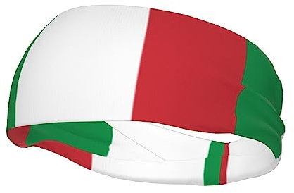 Workout-Haarband Italien Flagge Sport Stirnbänder Dehnbar Schweißband Antirutsch Hair Band Für Wandern Fahrrad Motorradfahren