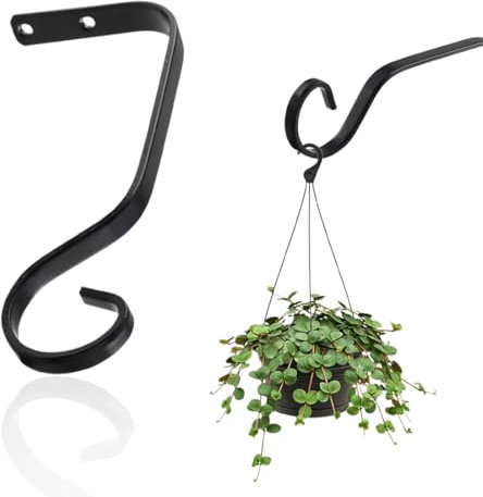 BCHKO Gancio Pianta, Gancio da Parete in Ferro, per Vasi Pendenti, Casette per Uccelli, Lanterne, Girandole, Luci da Parete (18cm)