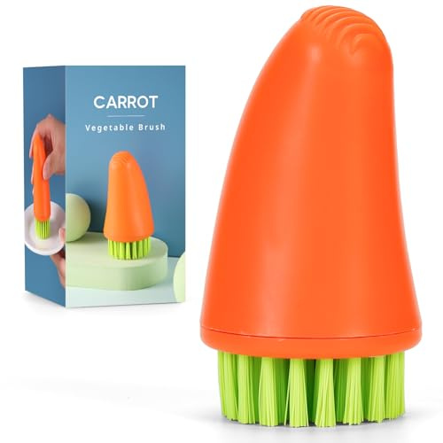 Fruit and Vegetable Cleaning Brush with Ergonomic Handle