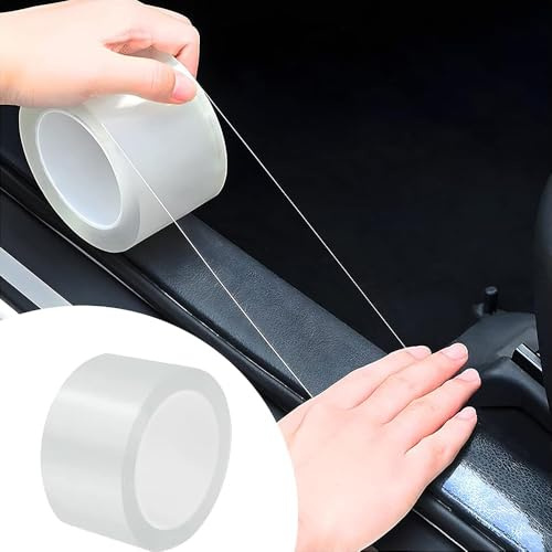 DUAZEP Car Door Sill Protector Strips Clear Tape for Toyota Yaris 4 (IV) XP21 I 2020-2024, Car Door Frame Protector Film Anti-Scratch Anti-Collision for Car Protection