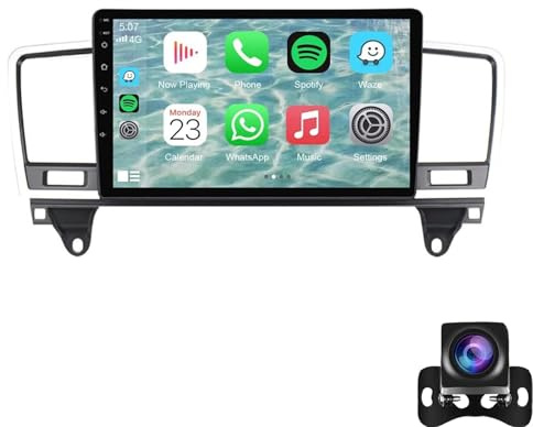Keoaiob Android 15 Autoradio Radio Für M-Class W166 ML 2011-2015 Mit GPS-Navigation 9-Zoll-Touchscreen-Autoradio Bluetooth-Unterstützung 4G WiFi Carplay Android Auto USB DSP RDS(Color:4-Core 2+32G)