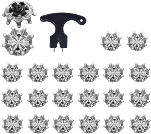 Ymswjgj 20 picos de golf de repuesto + 1 llave, juego de puntas de repuesto para zapatos de golf, con llave inglesa, tacos universales antideslizantes para zapatos de golf