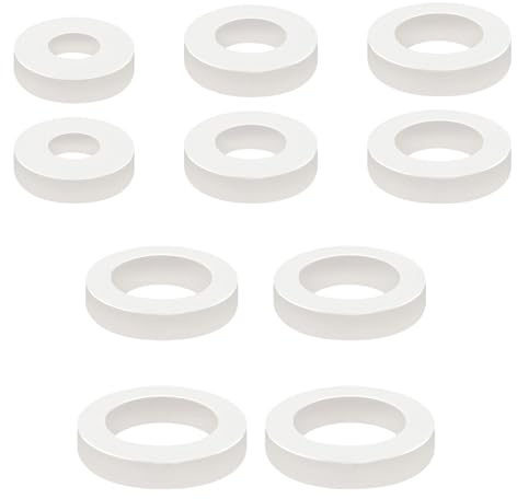 Qrity 10 Pezzi Kit Assortito Rondelle Piatte in Silicone, 5 Dimensioni Guarnizione Del Tubo Dell'acqua, Rondelle Della Doccia Guarnizione per Rubinetti, Tubi Flessibili