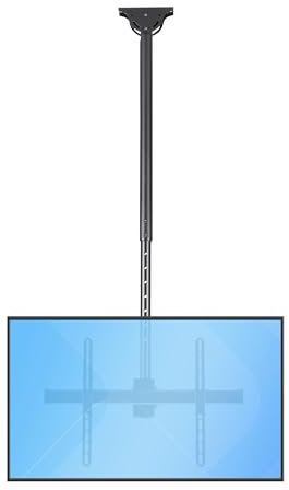 StarTech.com TV Ceiling Mount, Hanging Single Screen Vesa Mount for 32”-75 TVs/Displays - Height Adjustable Telescopic Pole
