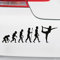 Motoking Autoaufkleber - Lustige Sprüche & Motive für Ihr Auto - Evolution Yoga - 25 x 7,6 cm - Hellgrün Glänzend