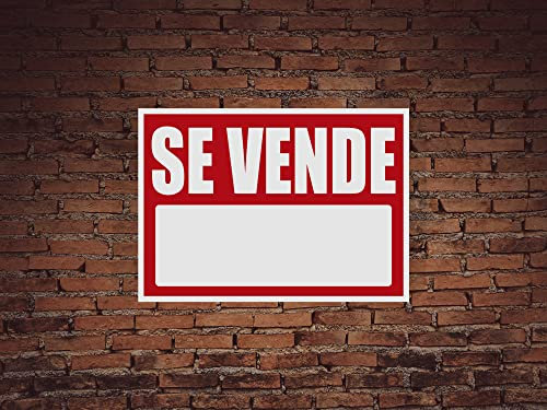 Cartel en Vinilo de Se Vende 50x70cm | Señaletica Adhesiva Duradera y Económica | Ideal para Vender Propiedades