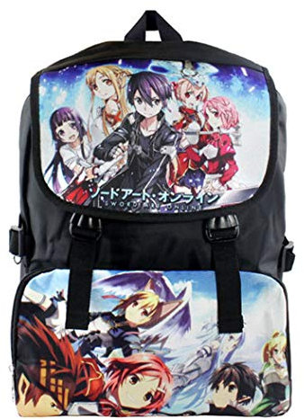 WANHONGYUE Sword Art Online SAO Anime HD Bild Druck Studententasche Schultasche Rucksack Büchertasche Junge Mädchen /1
