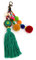 QTMY Pompom-Muschel-Perlen, Quaste, Taschen-Anhänger, Boho-Schlüsselanhänger, Schlüsselanhänger für Frauen, börse, Handtasche, Dekoration