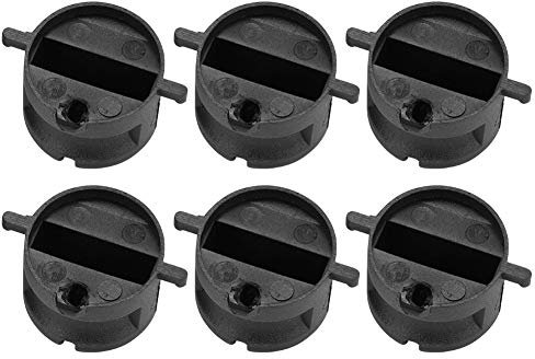 Huairdum Surfboard Plug, 6 Stück Surfboard Tail Rudder Slot Tail Rudder Round Cup Mit Schraubenschlüssel Schwarz Surfboard Leash Plug Mit Edelstahl Pin für alle FCS Fin Base