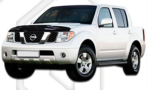 SCOUTT Motorhaubenschutz passend für Nissan Navara 3 2005-2015, Windabweiser Insektenschutz Steinschlagschutz Passform Schwarz