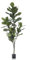 artplants.de Kunstbaum Ficus Lyrata ENRIKO, Kunststamm, grün, 150cm - Deko Ficus Baum - Zier Baum Ficus