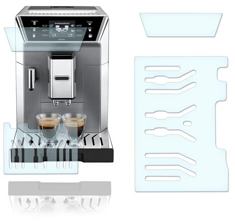 Abtropfblech Kratzschutz Folie und Display Schutzfolie geeignet für DeLonghi PrimaDonna ECAM CLASS 556.75 556.55