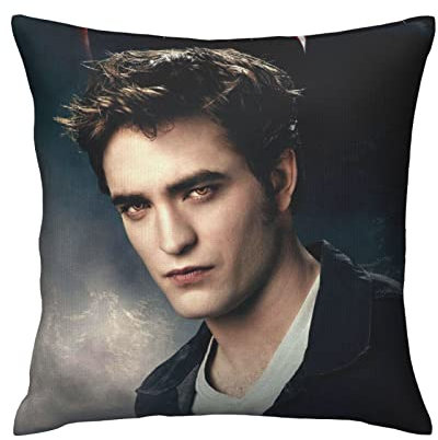 Edward-Cullen Bella-Swan-Twilight Polyester-Kissenbezüge, Heimdekoration, Dekoration, quadratisch, weich, für Auto, Bett, Schlafzimmer, Sofa, 45,7 x 45,7 cm