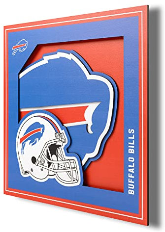 YouTheFan NFL Buffalo Bills 3D Logo Serie Wandkunst – 30,5 x 30,5 cm