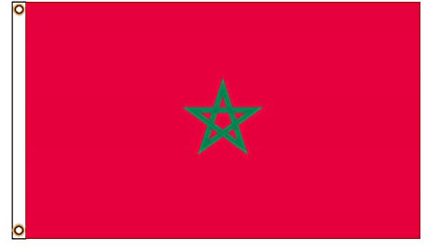 Stormflag Drapeau Maroc 90x150cm Drapeau marocain 3x5ft en polyester pongé 90g Double couture