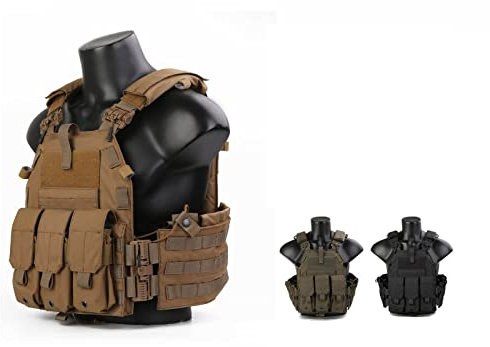 Emersongear AOJQ Quick Release 094K Style Plate Carrier Tactical Vest Combat Vest (Multicam Black)