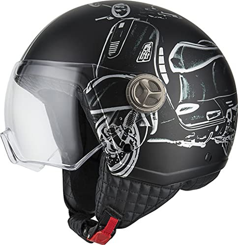 NZI Zeta 2 offene Helm, Minijet, Unisex, Erwachsene, B-Vespa Turia, XL