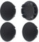 Lot de 4 capuchons de moyeu de 66 mm (Sans couvercle, 66 mm noir)