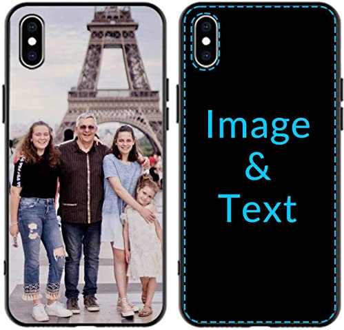 Naispanda Personalisierte Handyhülle für iPhone XS Hülle, Personalisiert Handyhüllen mit Foto Bild Text Name, Personalisierbar Angepasst TPU Phone Case Cover Individuelle Schutzhülle