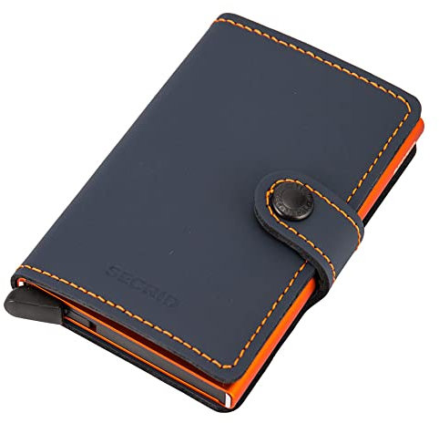 SECRID Herren Modern, Nachtblau und Orange, Small, Matt