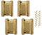 2 Pairs Brass Double Action Stainless Steel Door Hinges Saloon Cafe Self-Closing Perfect Adjustable (3inch (76cm))
