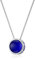 LANBEIDE September Geburtsstein Halskette, 925 Sterling Silber Runde Saphir Edelstein Halskette für Frauen Mädchen Geburtstagsgeschenke Schmuck