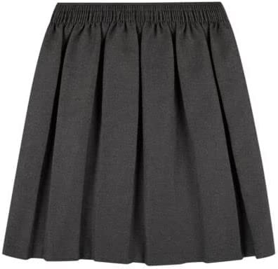 Gadgets Mafia Box Pleated School Uniform Skirt for Girls Round Elasticated Waist Age 2-3 Years Grey