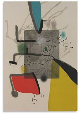 Joan Miro Book of The Six Senses Plate II Surrealismus-Kunstwerke, Poster, Leinwandbild, Kunstdruck, modernes Familien-Schlafzimmer, Dekoration, Poster, 60 x 90 cm