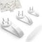 60Pcs Picture Hooks, Non-Trace Picture Hanging Kit for Hard Wall Drywall, Picture Hanging Hooks Assorted Frame Fixing White Picture Hanger Set
