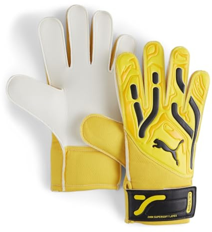 Puma Ultra Play RC Goalkeeper Gloves, Adults Unisex, Yellow Blaze Black (Multicolor), 7