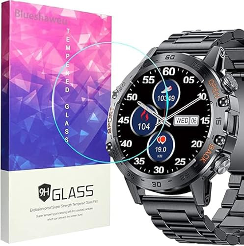 Blueshaweu 3 Pièces Protection Écran pour LIGE Smartwatch Herren 1.39 K-52 - Verre Trempé Protecteur D'écran pour LIGE K52 (3 Packs)