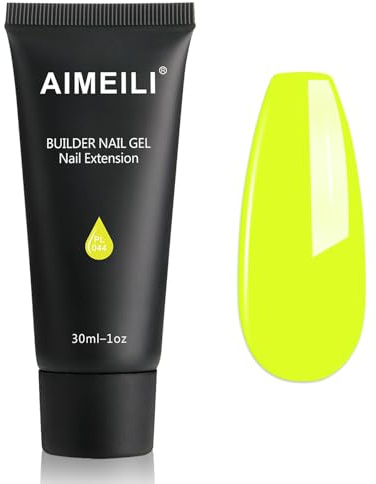 Aimeili Nail Extension Builder 30ML; Acrylic Nail Gel for UV LED Nail Enhancement; False Nail Gel for DIY Salon Nail Art Design 044