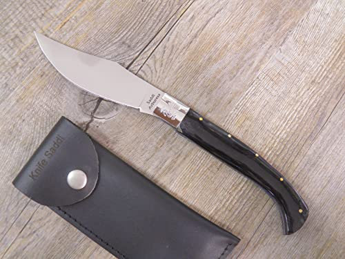 COLTELLO scuoio 27 CM SARDEGNA SARDO MANICO CORNO di bufalo ARBURESA ARBUS pattada