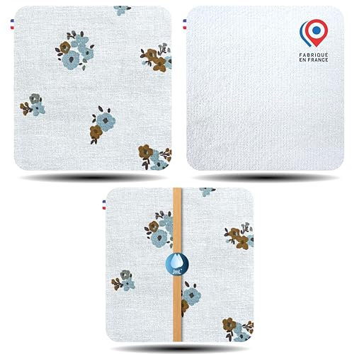 5 Carrés Démaquillants Lavables, JaMoonLBV JmL® Made in France - Coton Démaquillant Réutilisable Visage Doux, Écologique, Économique - Disques Démaquillants Bambou Épais - Lot Lingettes Démaquillantes