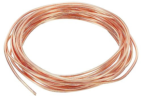 PATIKIL 16.4 Feet Solid Bare Copper Wire, 14 Gauge 99.9% Pure Copper Wire 2mm Soft Beading Wire Metal Plant Stem Ties for Jewelry Craft (5m)