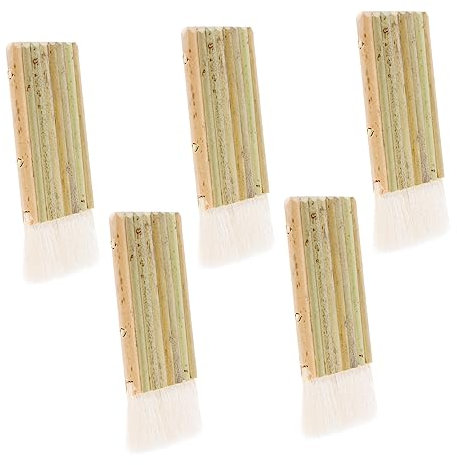 EXCEART 5pcs Detailed Paint Brush Set Fine Detail Watercolor Brushes for Painting Bamboo Handle Wooden Brush Heads