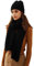 Damen Winter Strickmütze Schal Set Leopard Beanie Mütze Nackenwärmer Skimütze, Reines Schwarz, EinheitsgröÃŸe