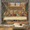 Sedomax Jesus Das letzte Abendmahl Wandteppich Weihnachten Wandteppich Ostern Wanddekoration Raumdekoration Christus Heimdekoration Großer Stoff Vintage