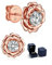 MomentWish Ohrringe Rosegold, 1 Karat Moissanite Diamant Ohrstecker Silber 925 Blumen Nickelfrei Damen Ohrringe Rose Valentinstag Liebes Jahrestag Geschenk für sie mit Geschenkbox-5mm