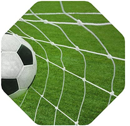 Lot de 6 sous-verres ronds en cuir de football pour la maison, le bureau, la décoration de table, octogone