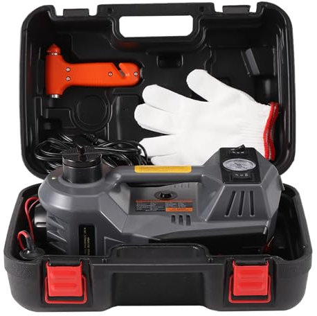 ROGTZ Hydraulic Car Jack Kit - 5 Ton Vehicle Car Lift with Integrated Air Pump 4 in 1 Vehicle Truck Trailer Floor Jack Stand Emergency First Aid Tire Repair Tool Kit